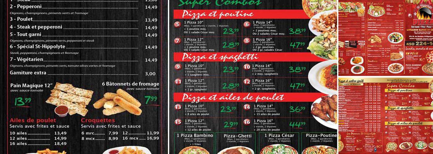 St-Hippolyte Pizza Menu