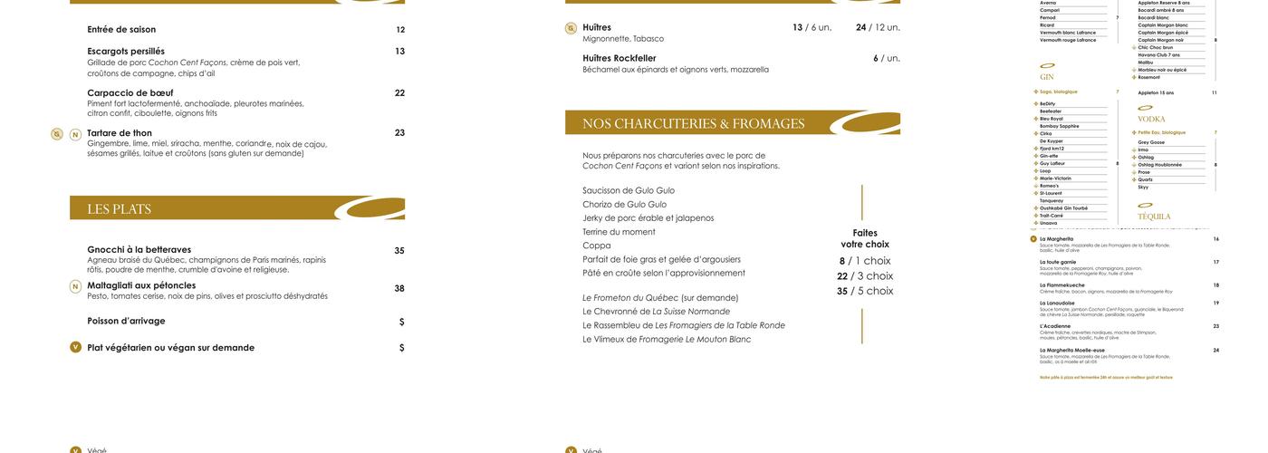 Au St-Jacques Menu