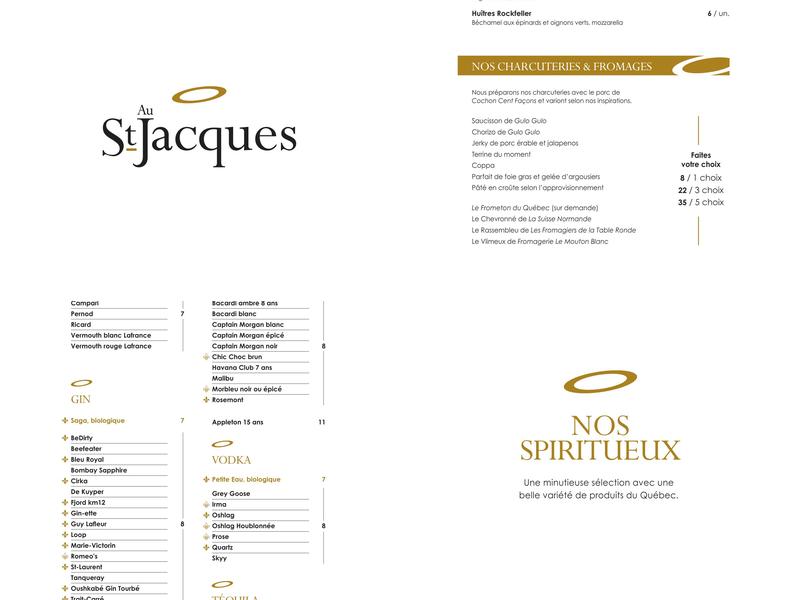 Au St-Jacques Menu