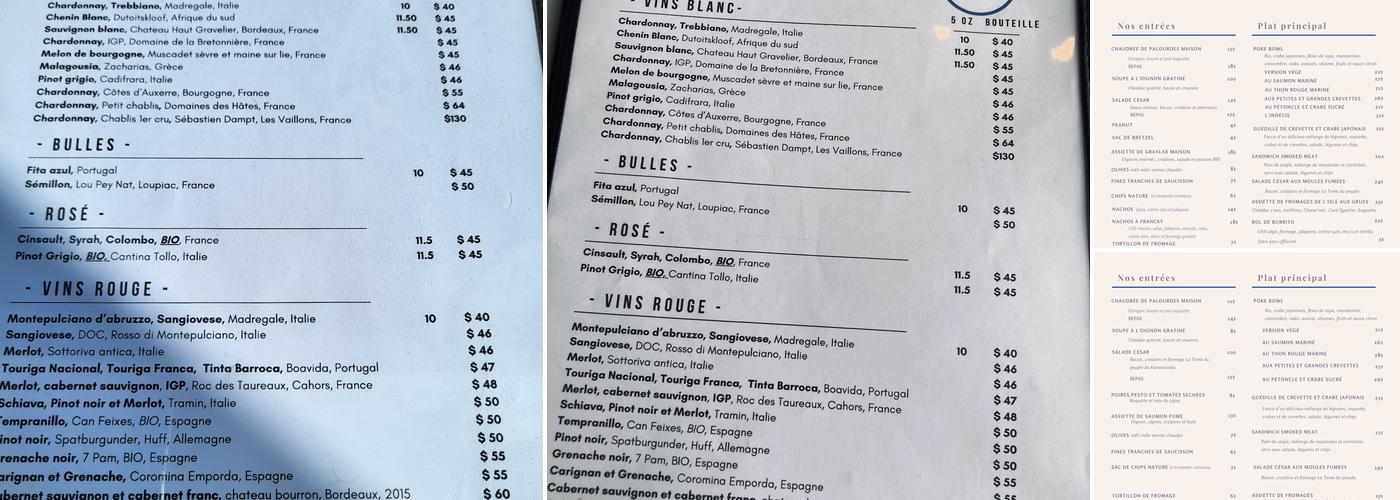 La Marina Resto Bar Menu