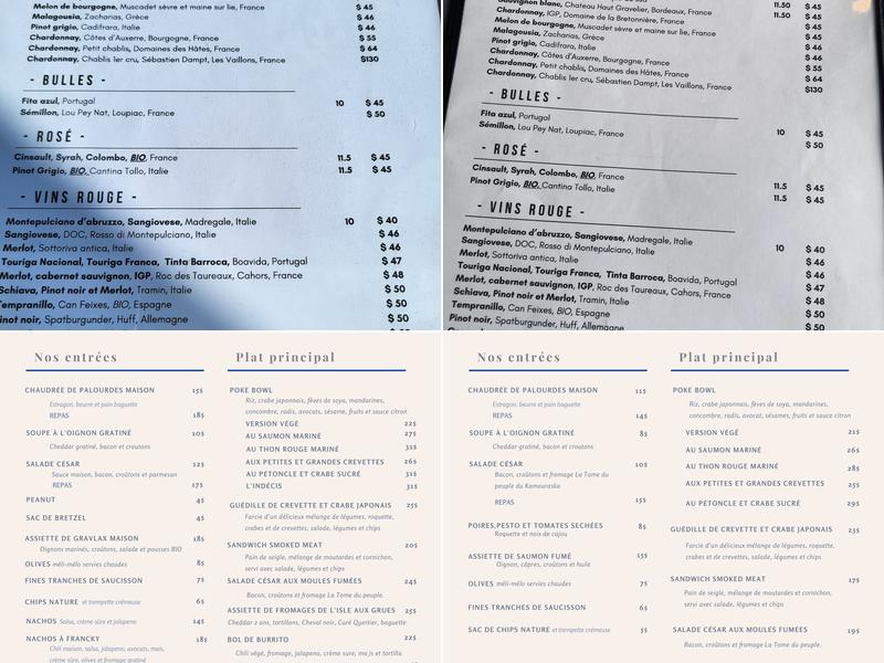 La Marina Resto Bar Menu