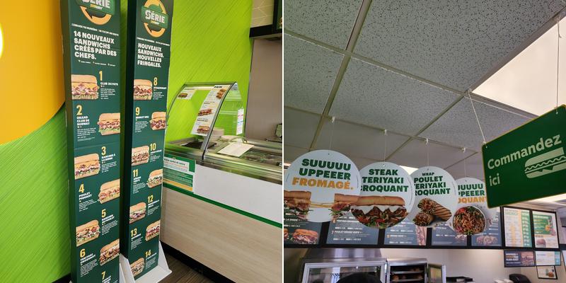 Subway Menu