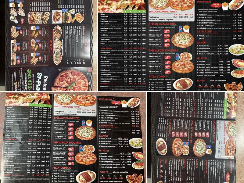 Restaurant St-Placide Menu