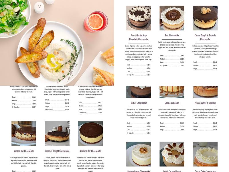 Indulgence Cheesecakes Menu