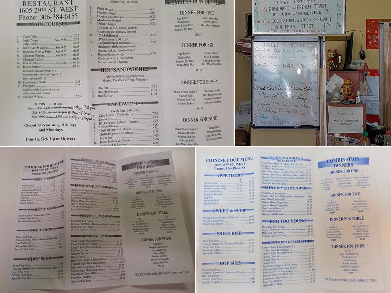 Mount Royal Restaurant Menu