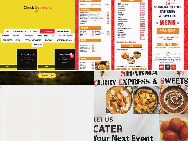 Sharma Curry Express & Sweets Menu