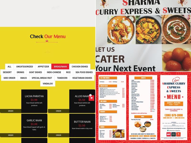 Sharma Curry Express & Sweets Menu