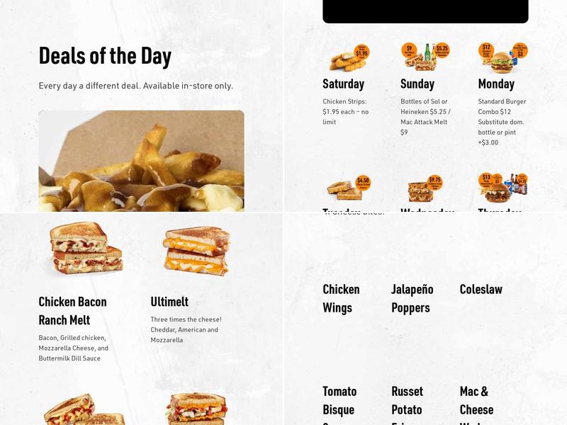 Meltwich Food Co. Saskatoon Menu