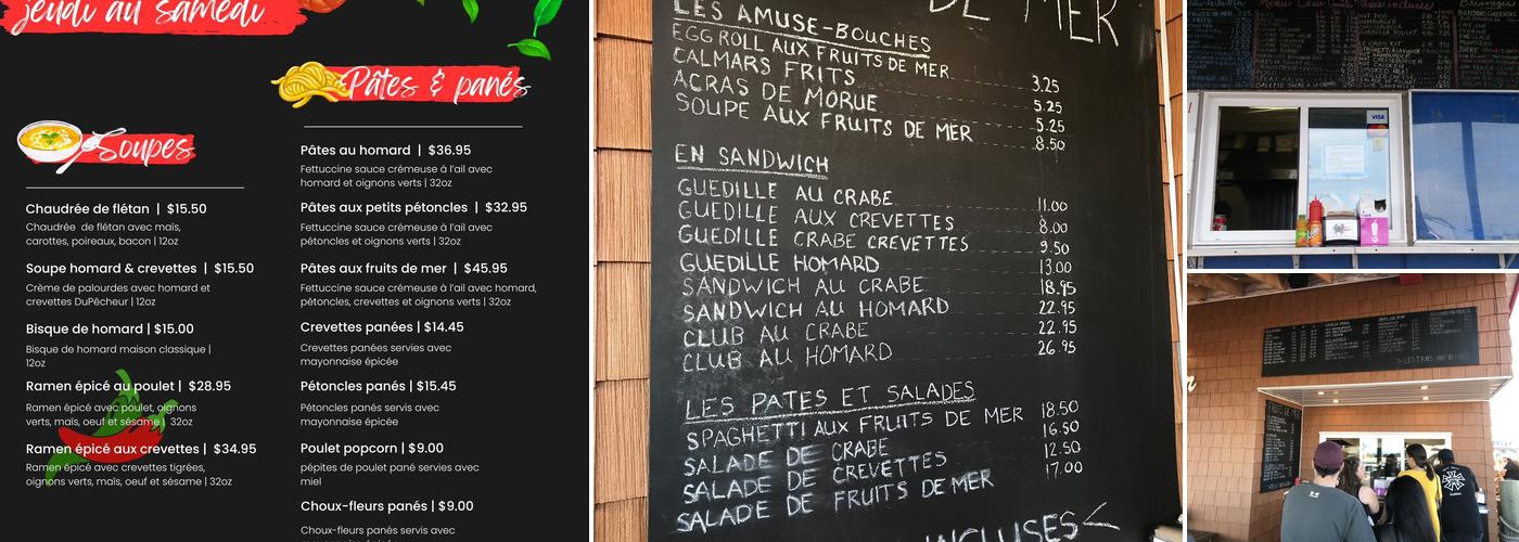 Casse-Croûte du Pêcheur Menu