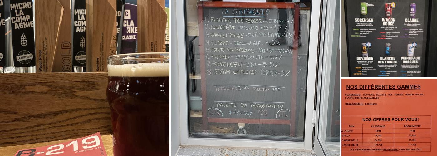 La Compagnie - Microbrasserie Menu