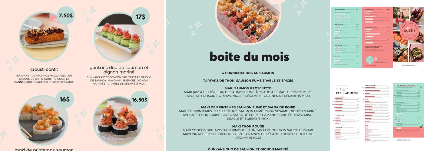 Comptoir sushi à la maison Sept-Îles Menu
