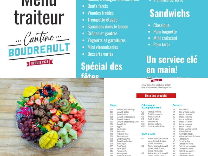 Cantine Andre Boudreault Enr Menu