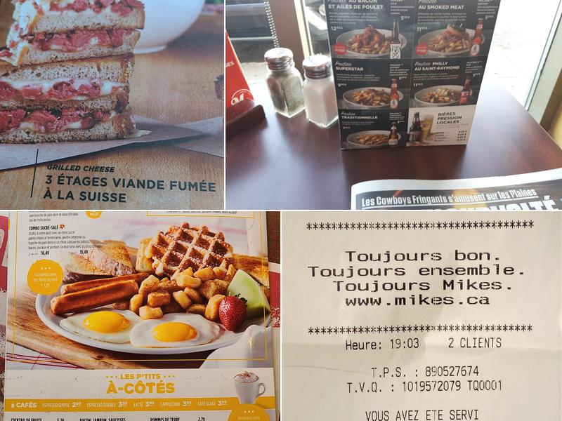 Toujours Mikes Menu
