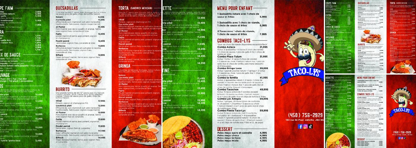 Taco-Lys Menu