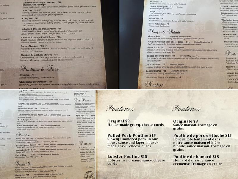 La Gare Resto Bar Menu