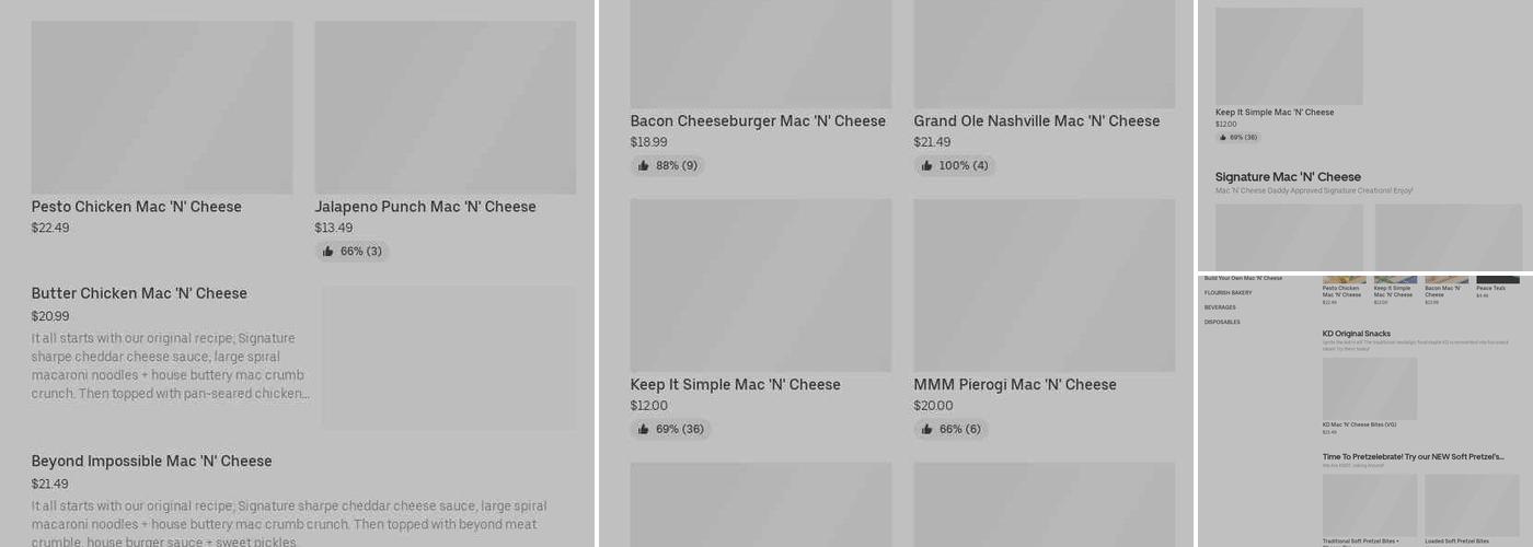 Mac 'N' Cheese Daddy Menu