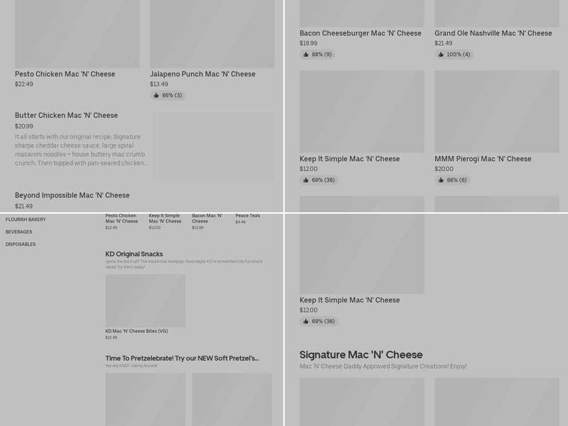 Mac 'N' Cheese Daddy Menu