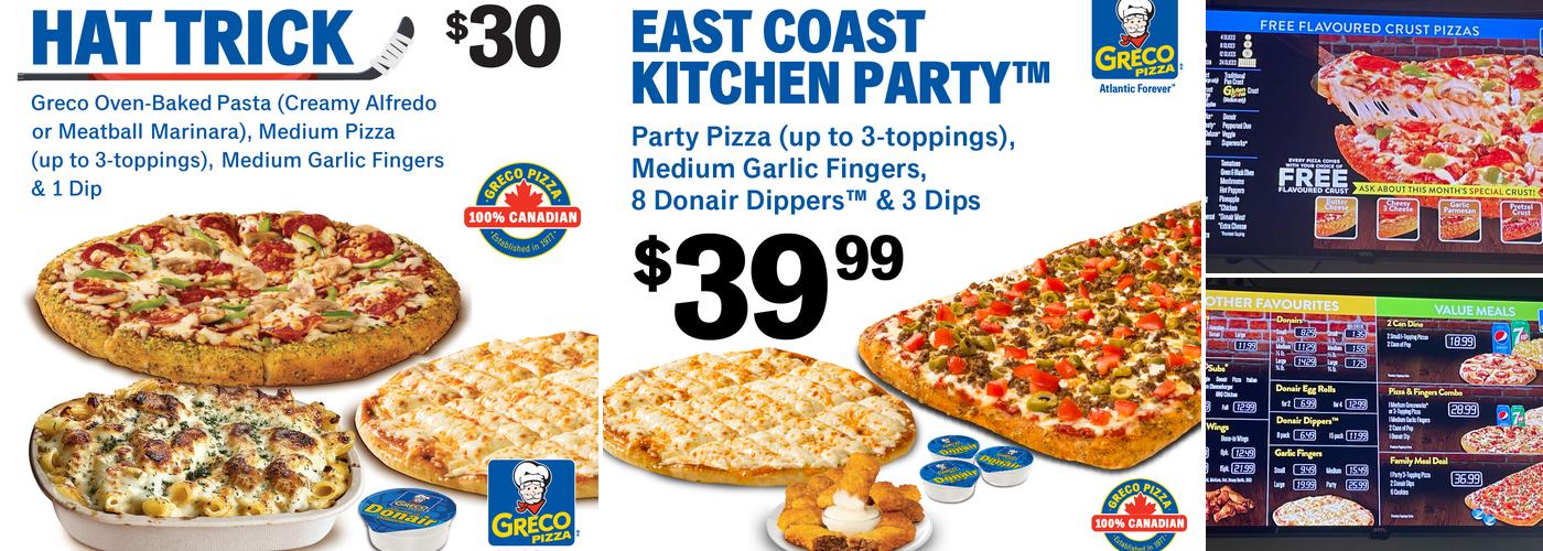 Greco Pizza Menu