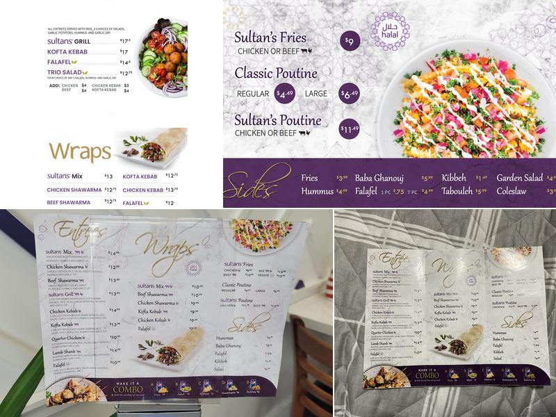 Sultan's Mediterranean Grill- St. Catharines Menu
