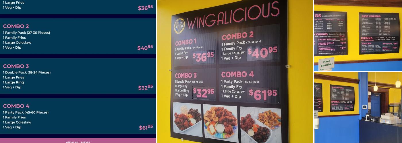 Wingalicious Menu