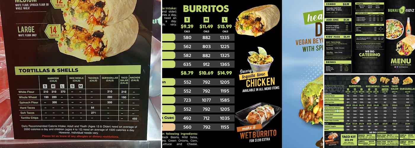 Burrito Guyz Menu