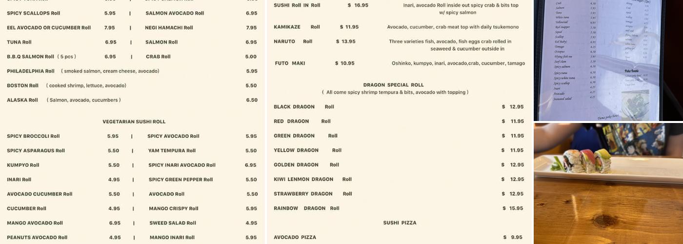 Sushi Maki Menu
