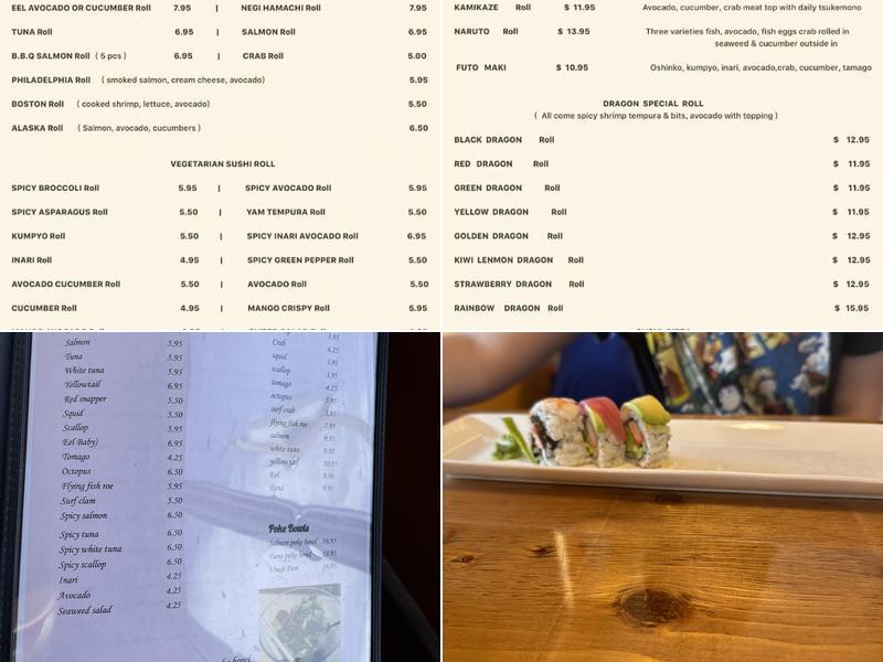 Sushi Maki Menu