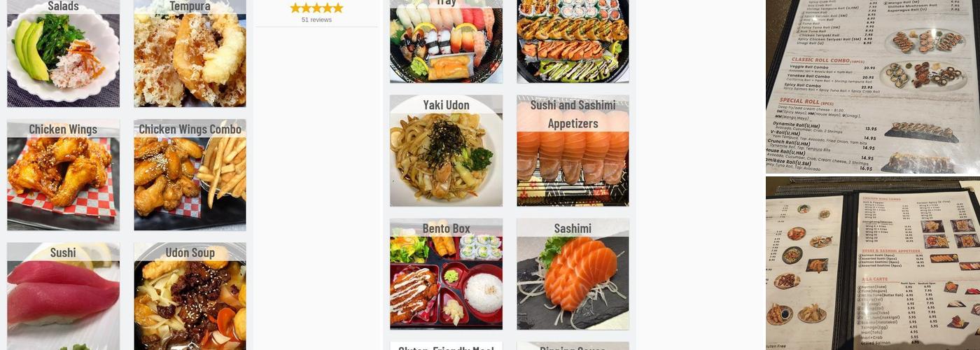 Yanakee Sushi&BBQ Menu