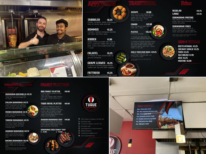Tuque Shawarma Menu
