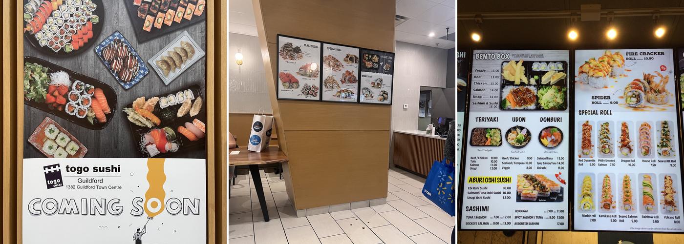 Togo Sushi Menu