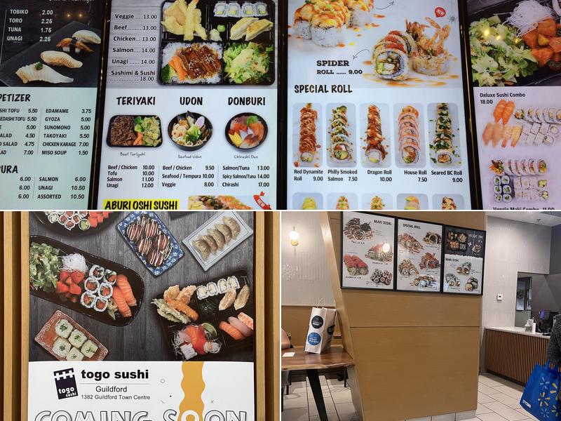 Togo Sushi Menu