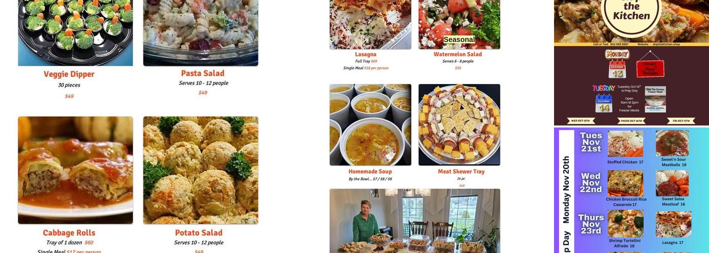 Skip The Kitchen Menu