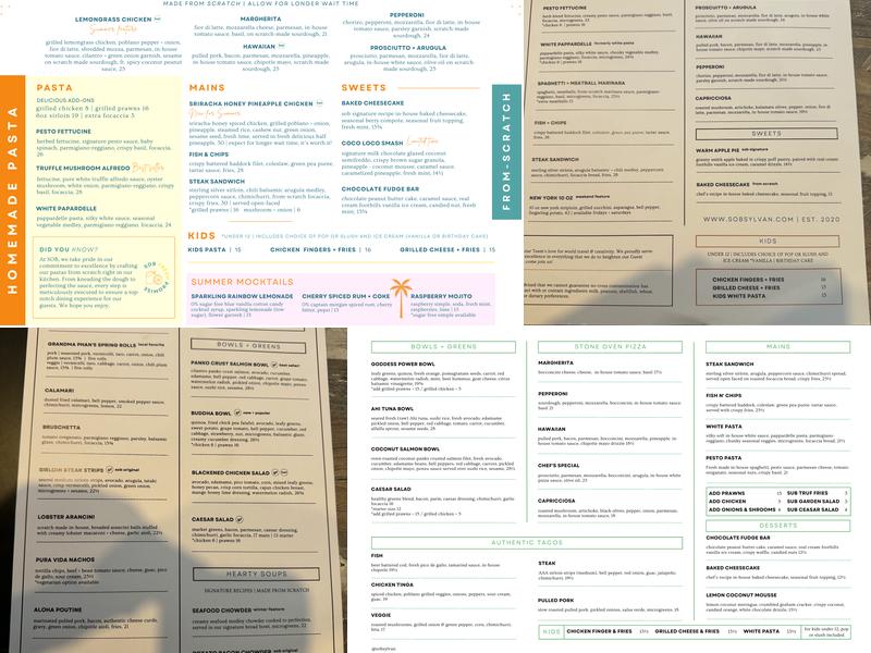 Sun of a Beach Menu