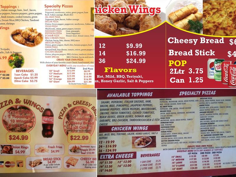 A-1 Pizza Menu