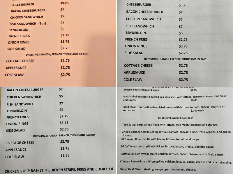 Curry's Carryout Pizza Menu