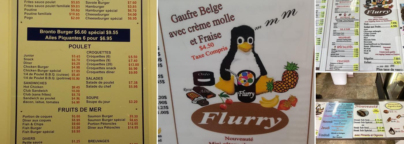 Sheila Dairy Bar Restaurant et Crème glacée Menu