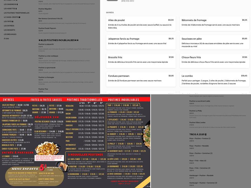 Casse-croûte le P'tit Ramezay Menu