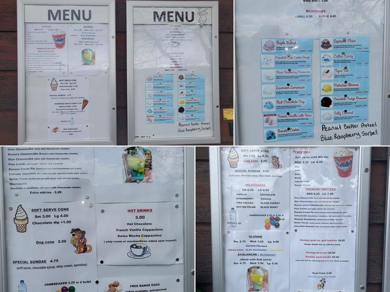 The Grumpy goat Menu