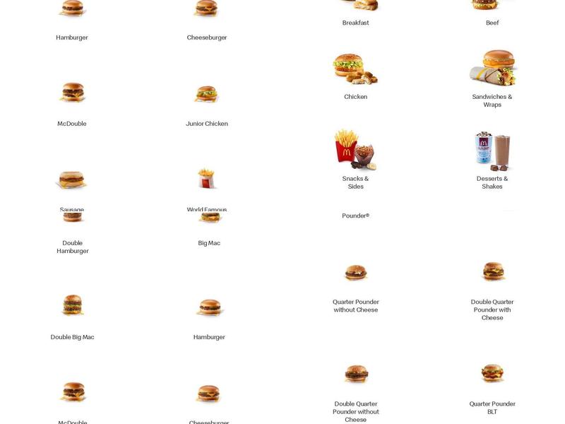McDonald's Menu