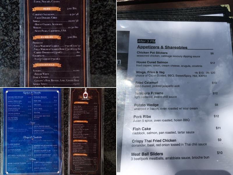 Rex's Menu