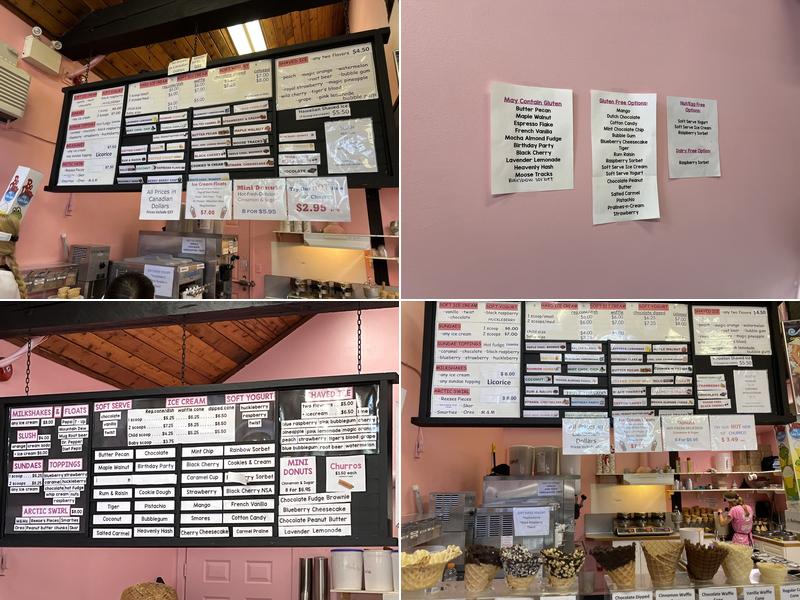 Big Scoop Ice Cream Parlor Menu