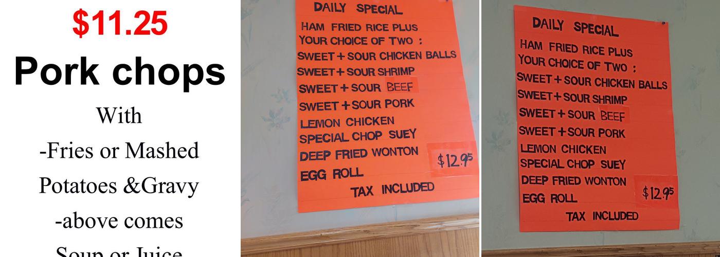 Chen's Restaurant Menu