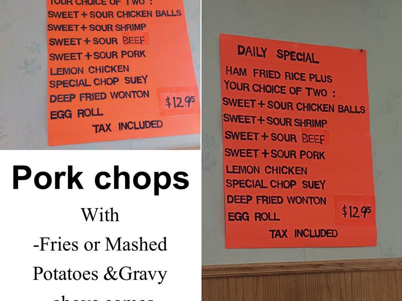 Chen's Restaurant Menu