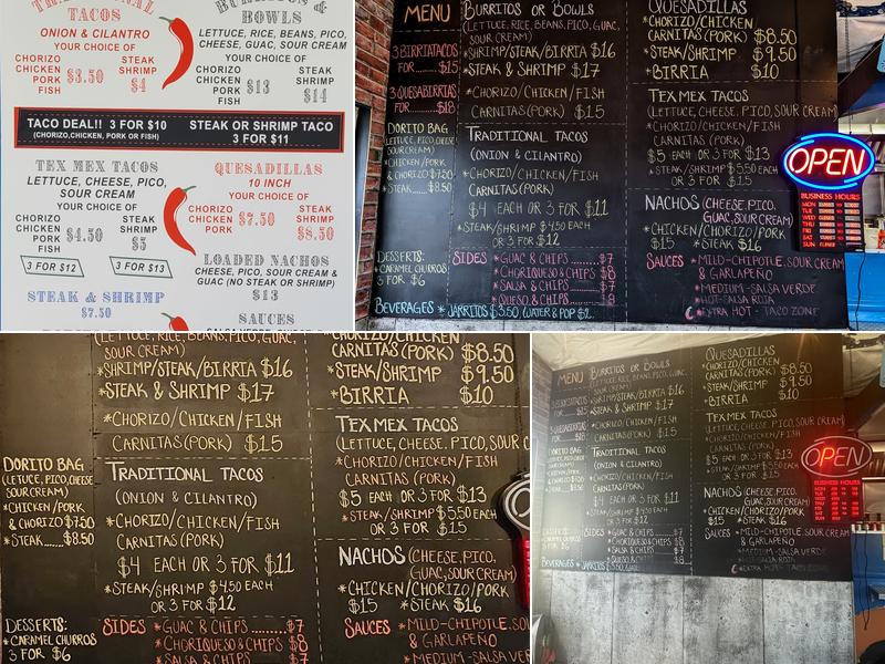 Mexican Taco Zone Menu