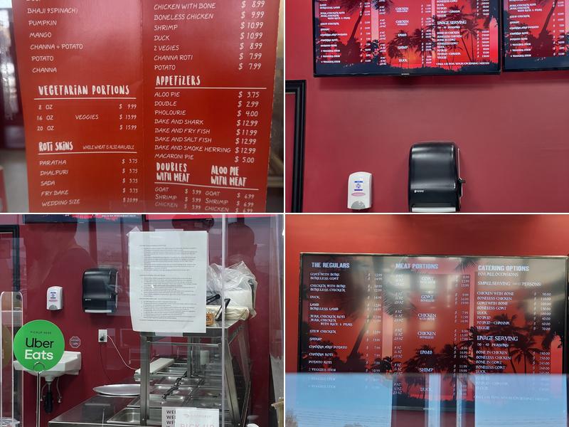 Singh's Roti and Doubles Menu