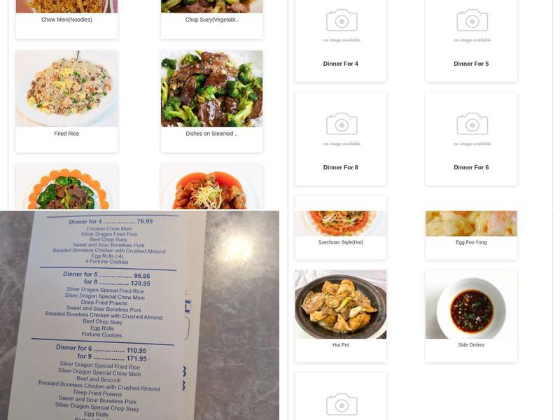 Silver Dragon Chinese Restaurant Menu