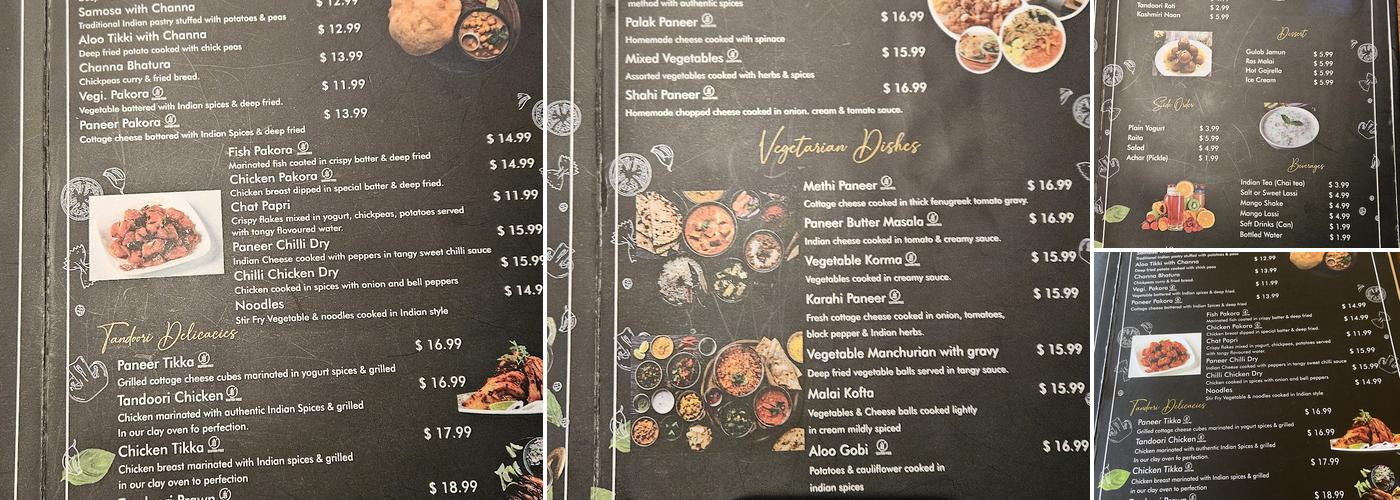 Lakeview Tandoori Bistro Menu
