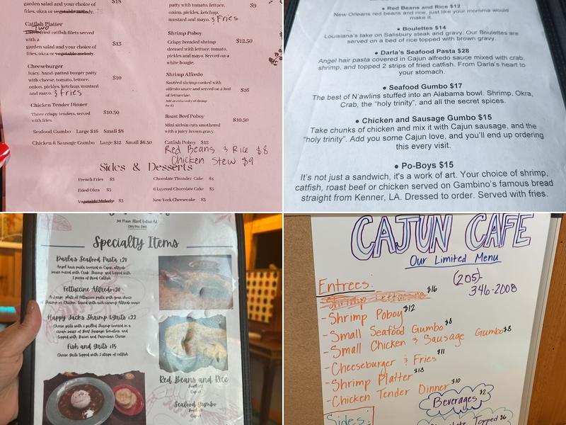 Cajun Cafe Menu