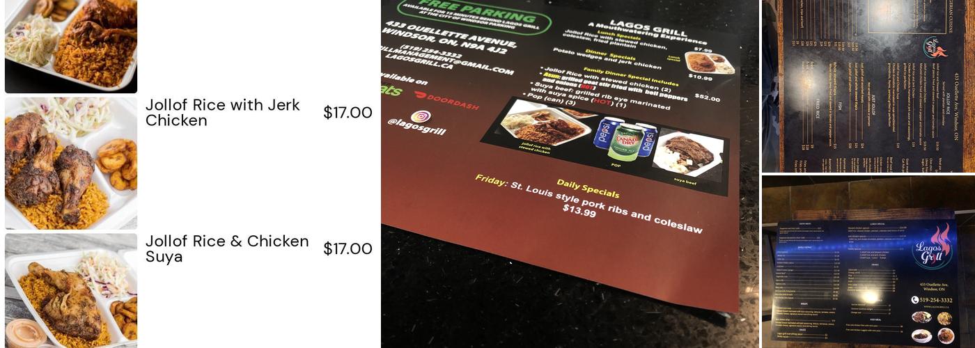 Lagos Grill Menu