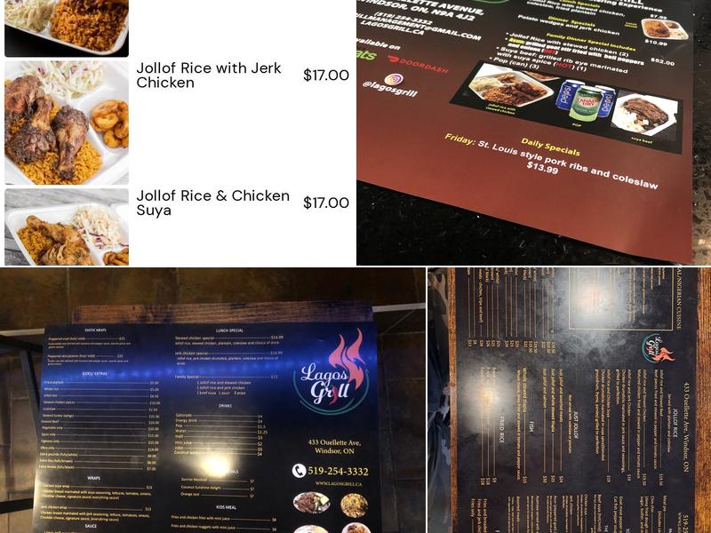 Lagos Grill Menu